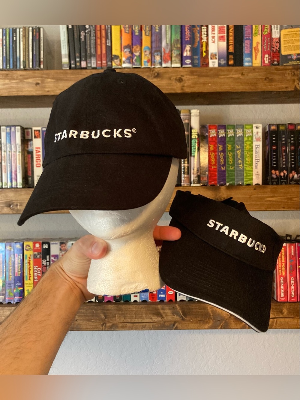Starbucks Employee Barista Black Visor & Hat Unisex Adjustable Strapback Hat Cap